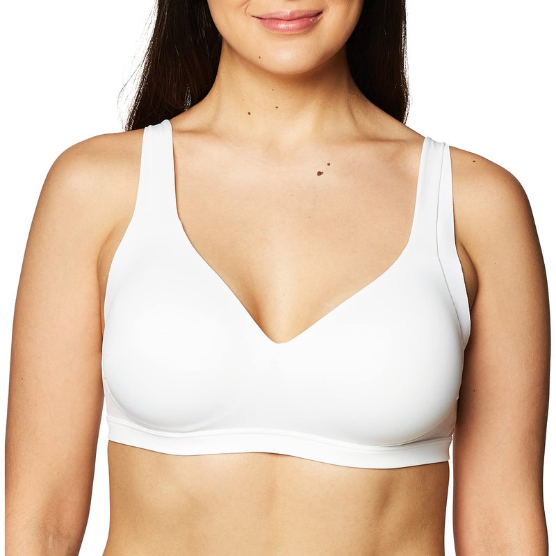 Warner's Women's No Side Effects Underarm and Back-Smoothing Comfort Wireless Lightly Lined T-Shirt Bra Ra2231a, Classic White, Large - Image 2
